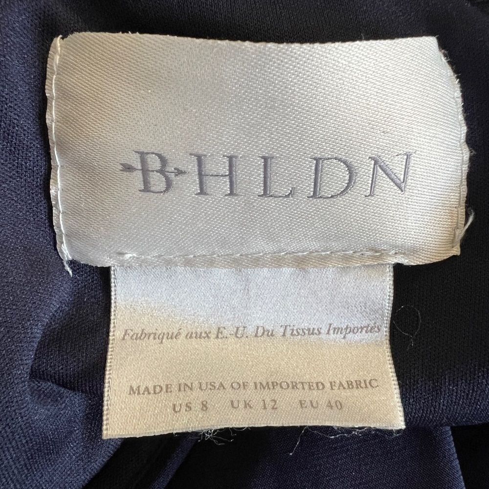 BHLDN Navy Faux Wrap Maxi Gown Short Sleeve Wedding Guest Formal Dress 8 - Picture 7 of 7